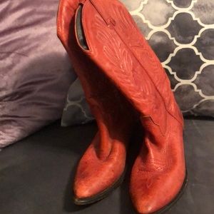 Red cowgirl boots